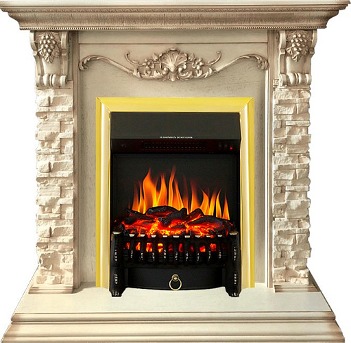 Royal Flame Adriana с очагом Fobos FX Brass слоновая кость_0