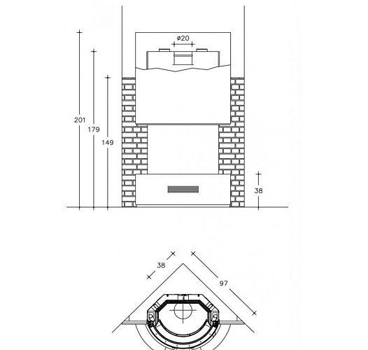 Камин Piazzetta cervia_1